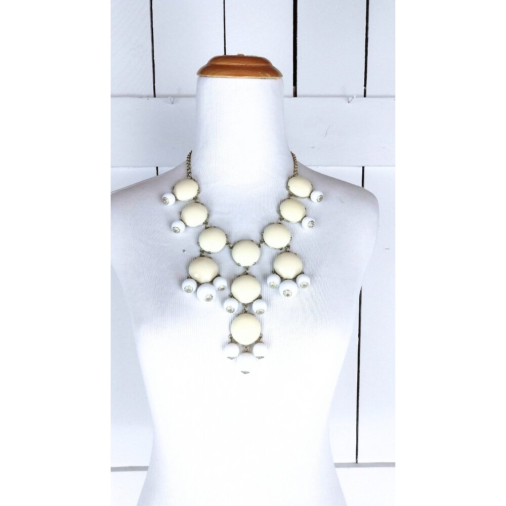 Chunky Layered Beaded Dangle Pendant Necklace - image 5